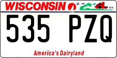 WI license plate 535PZQ