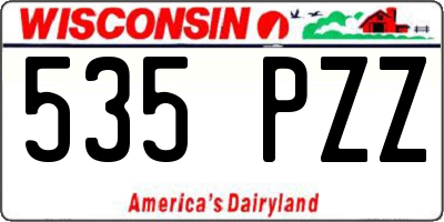 WI license plate 535PZZ