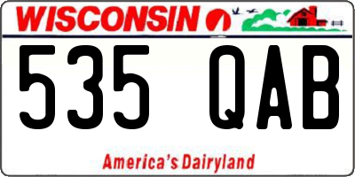 WI license plate 535QAB