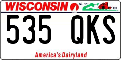 WI license plate 535QKS