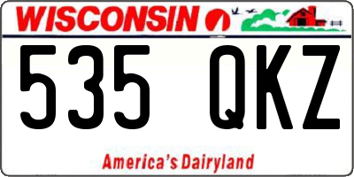 WI license plate 535QKZ