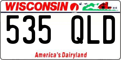 WI license plate 535QLD