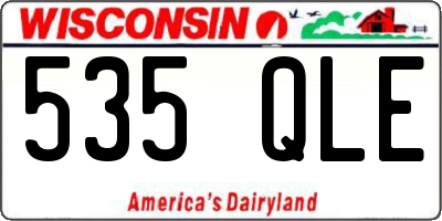 WI license plate 535QLE