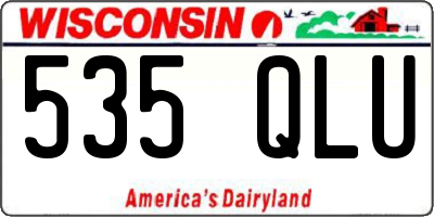 WI license plate 535QLU
