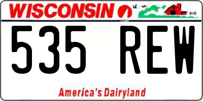 WI license plate 535REW
