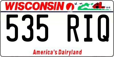 WI license plate 535RIQ