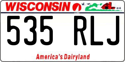 WI license plate 535RLJ