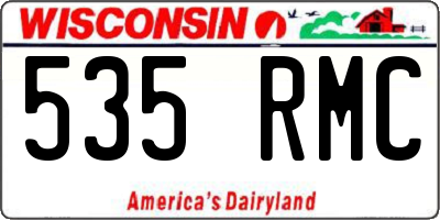 WI license plate 535RMC