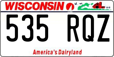 WI license plate 535RQZ