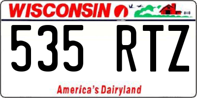 WI license plate 535RTZ