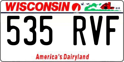 WI license plate 535RVF