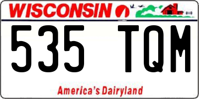 WI license plate 535TQM
