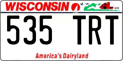 WI license plate 535TRT