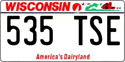 WI license plate 535TSE