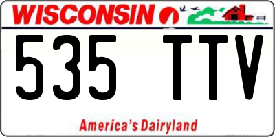 WI license plate 535TTV