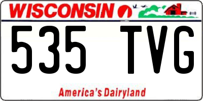 WI license plate 535TVG