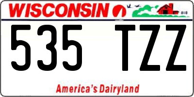 WI license plate 535TZZ