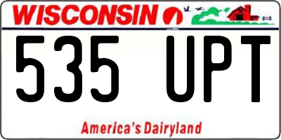 WI license plate 535UPT
