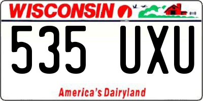 WI license plate 535UXU