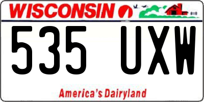 WI license plate 535UXW