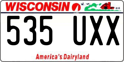WI license plate 535UXX