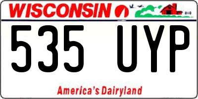 WI license plate 535UYP