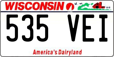 WI license plate 535VEI