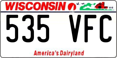 WI license plate 535VFC