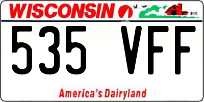 WI license plate 535VFF