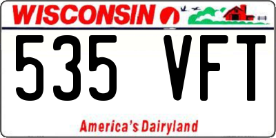 WI license plate 535VFT
