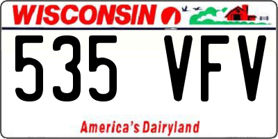 WI license plate 535VFV