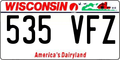 WI license plate 535VFZ