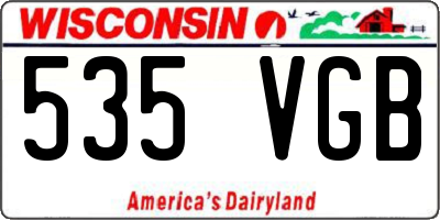 WI license plate 535VGB