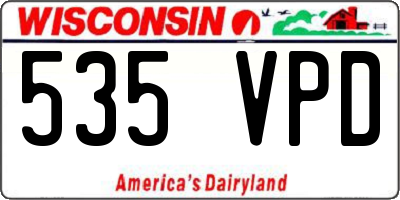 WI license plate 535VPD