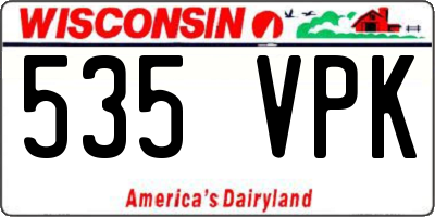 WI license plate 535VPK