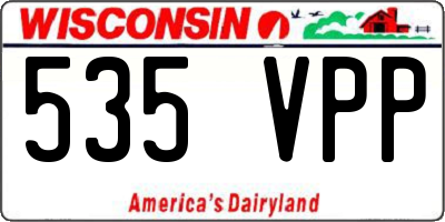 WI license plate 535VPP