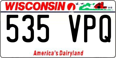 WI license plate 535VPQ