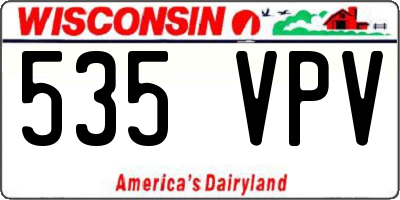 WI license plate 535VPV