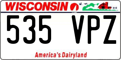 WI license plate 535VPZ