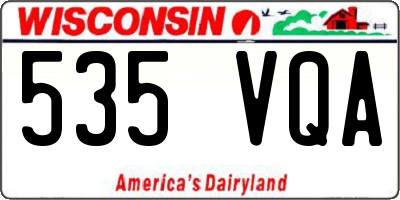 WI license plate 535VQA