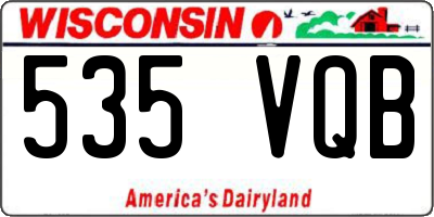WI license plate 535VQB