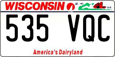 WI license plate 535VQC