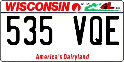 WI license plate 535VQE