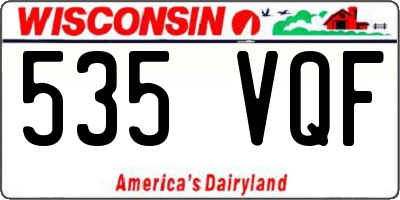 WI license plate 535VQF