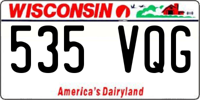 WI license plate 535VQG