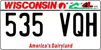 WI license plate 535VQH