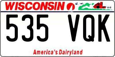 WI license plate 535VQK