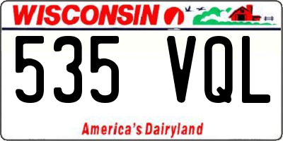 WI license plate 535VQL
