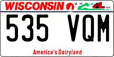 WI license plate 535VQM