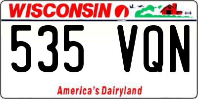 WI license plate 535VQN
